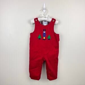 Florence Eiseman Red Longall with Applique Soldier 18 Months